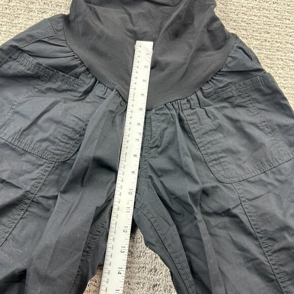 Motherhood Maternity Women Knee High Cargo Short Pants Size Extra Large XL Black - Picture 10 of 12